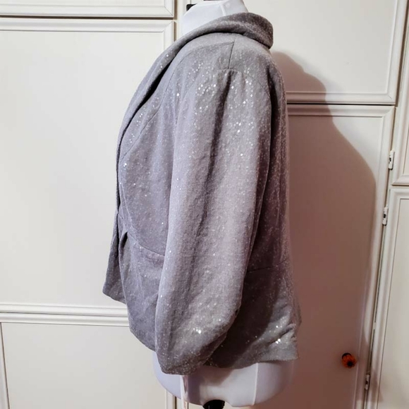Elle Opal Gray Sparkly Blazer - Picture 2 of 5